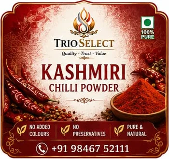 TrioSelect Kashmiri Chilli Powder label